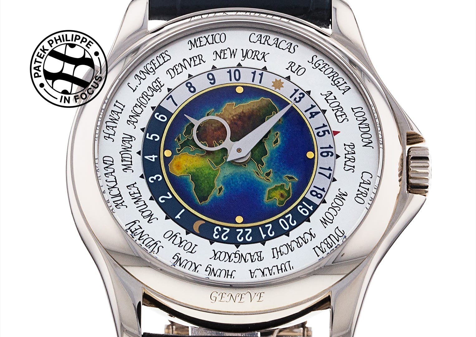 A World Time reference 5131G from 2012 featuring a cloisonne enamel dial